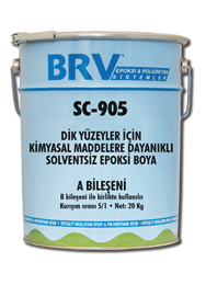 WALL SC 905  Solventsiz Epoksi Esaslı Düşey Yüzeyler İçin Kimyasal Maddelere Dayanıklı Boya